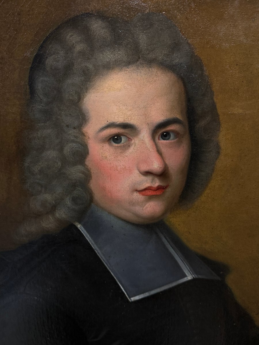 Nicolas de Largillierre (1656-1746), Atelier de - Portrait de Jeune Abbé-photo-2