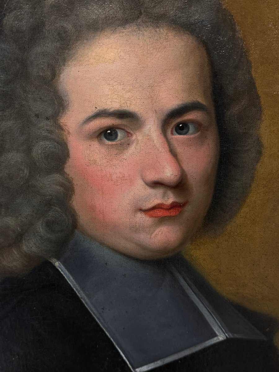 Nicolas de Largillierre (1656-1746), Atelier de - Portrait de Jeune Abbé-photo-3