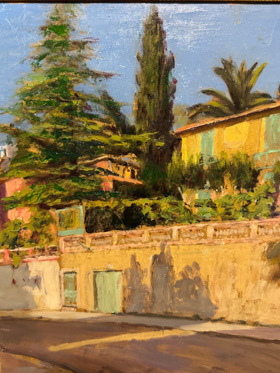 	 Leopoldo Berthélemy De Santa María (1887-1970) - A Street In Menton-photo-2