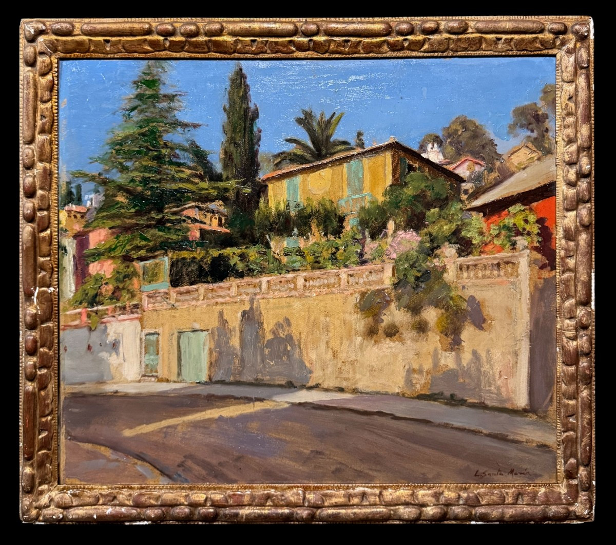 	 Leopoldo Berthélemy De Santa María (1887-1970) - A Street In Menton