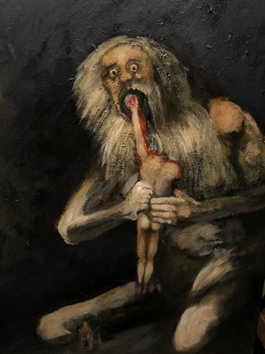 	Spanish School (xx) - "saturne Dévorant Un De Ses Fils" (d'après Francisco De Goya)-photo-2