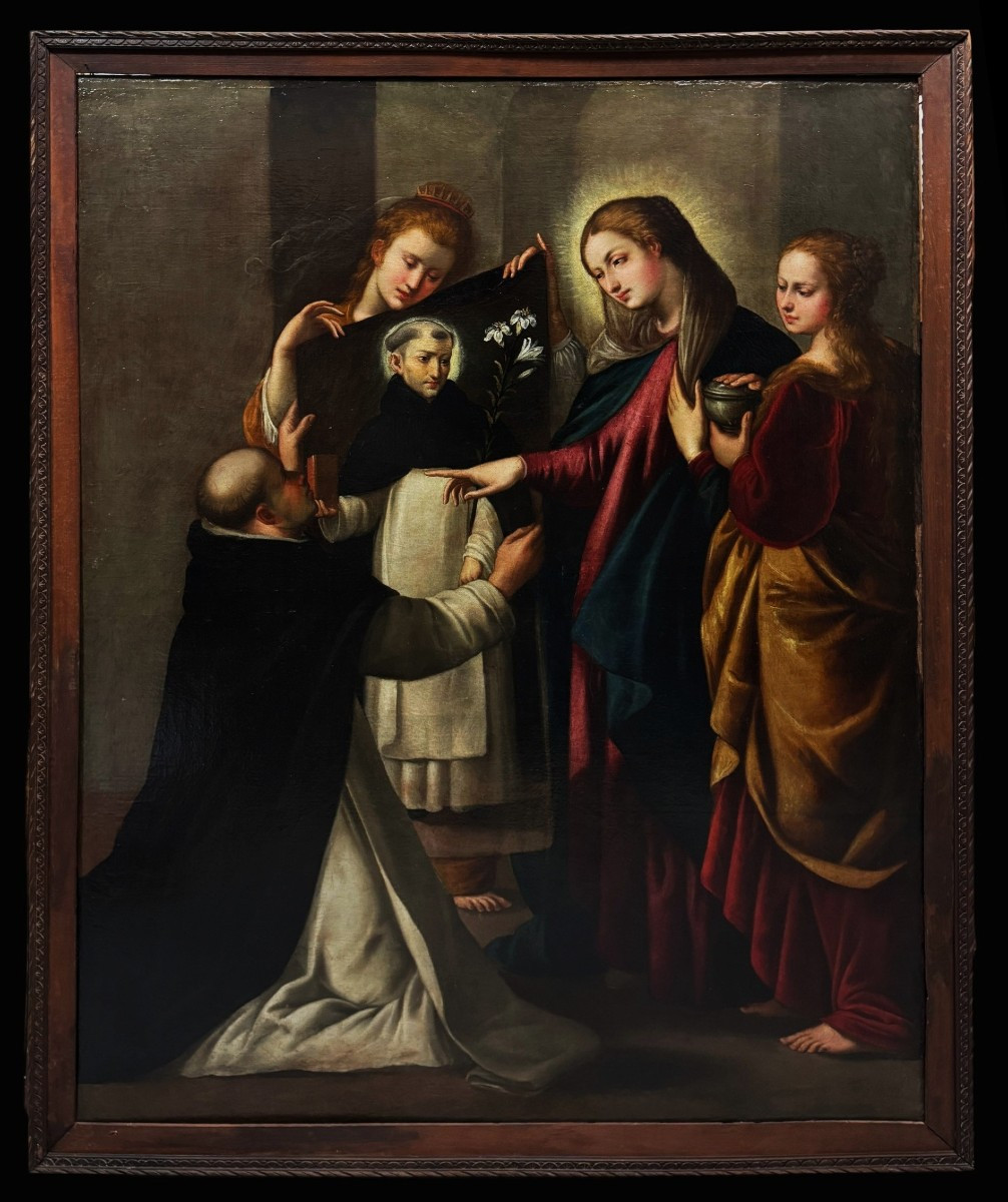 Fray Juan Bautista Maíno (1581-1649); atelier de - Saint Dominique à Soriano
