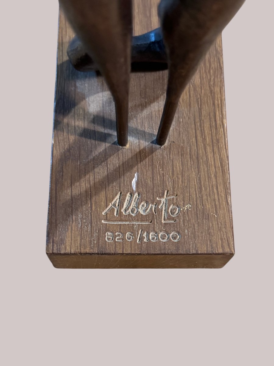 Alberto (1895-1962) - « Oiseau buvant de l'eau »-photo-4