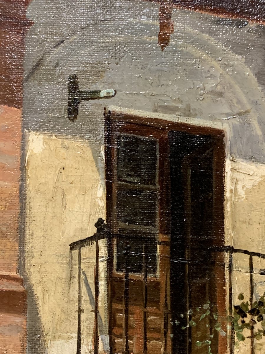 José Fernández Alvarado (1865-1935) - Le Grand Cour du Palais Épiscopal de Málaga-photo-2