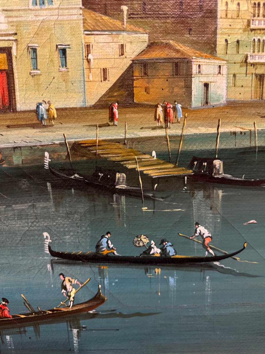 	 Italian School (c. 1930) - Il Canal Grande Con Santa Lucia (after Guardi)-photo-2