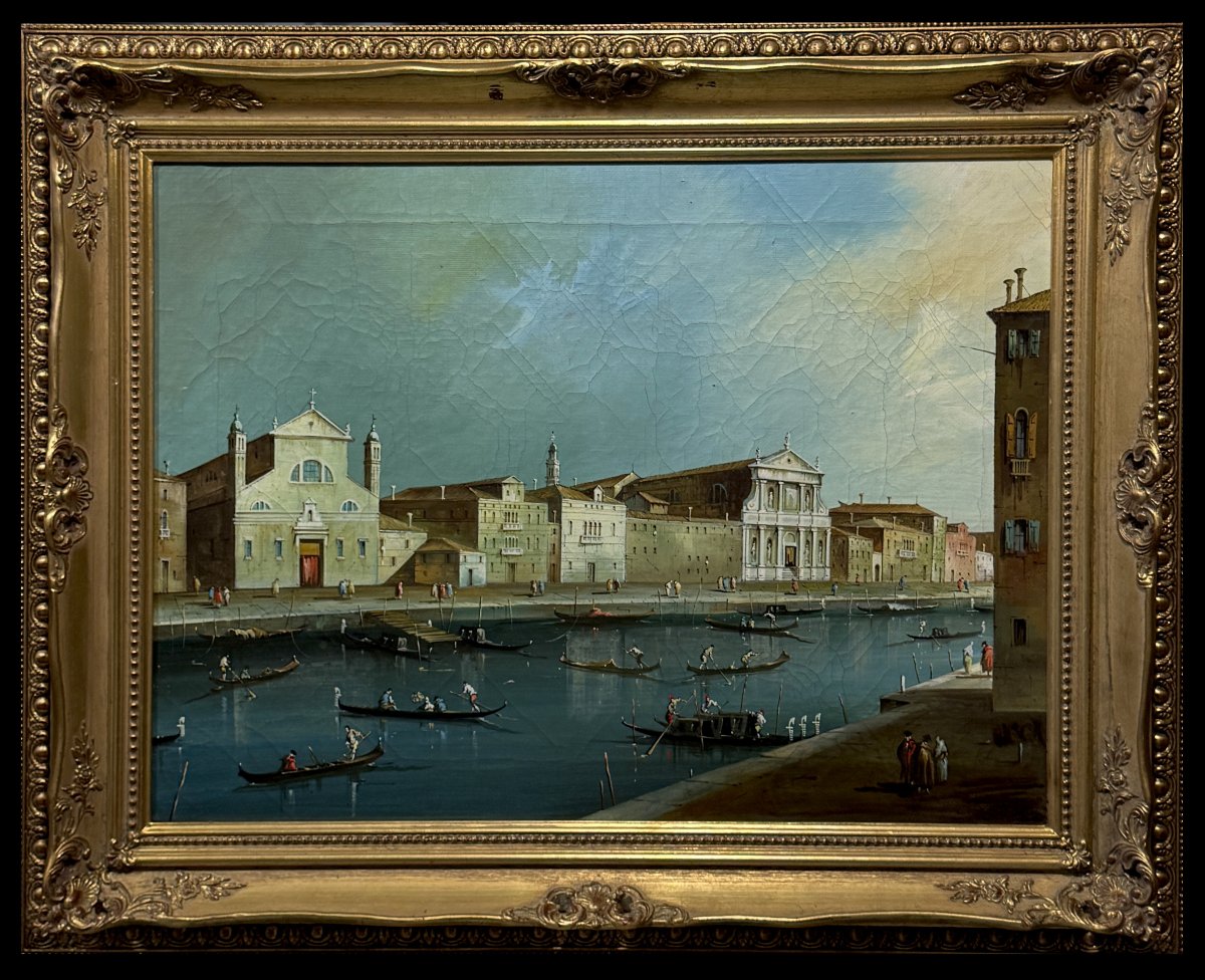 	 Italian School (c. 1930) - Il Canal Grande Con Santa Lucia (after Guardi)