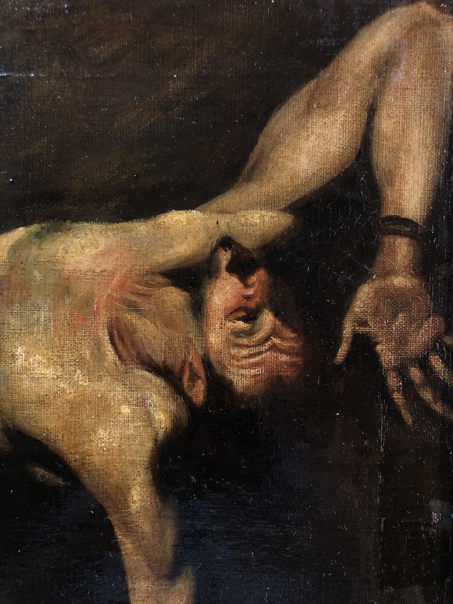 	Spanish School (xix) - Prometheus (after Joseph De Ribera)-photo-2