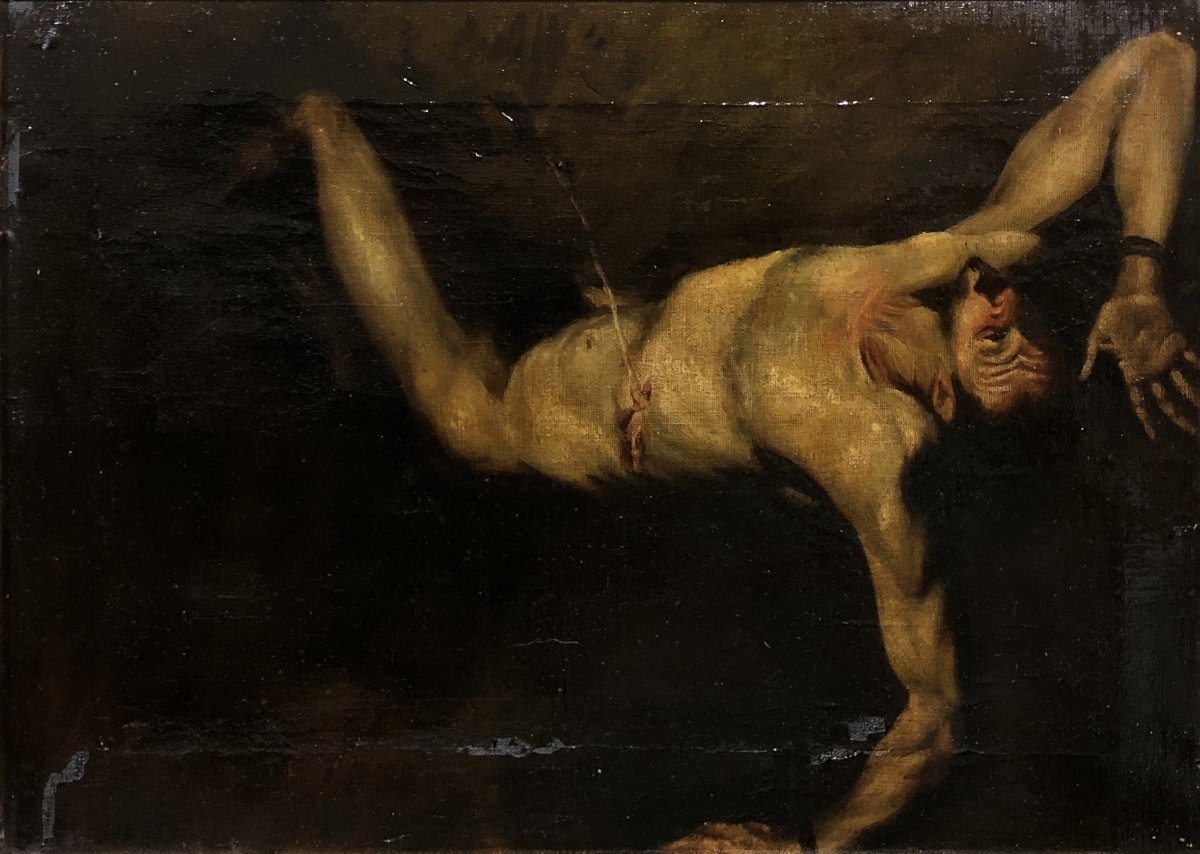 	Spanish School (xix) - Prometheus (after Joseph De Ribera)-photo-3