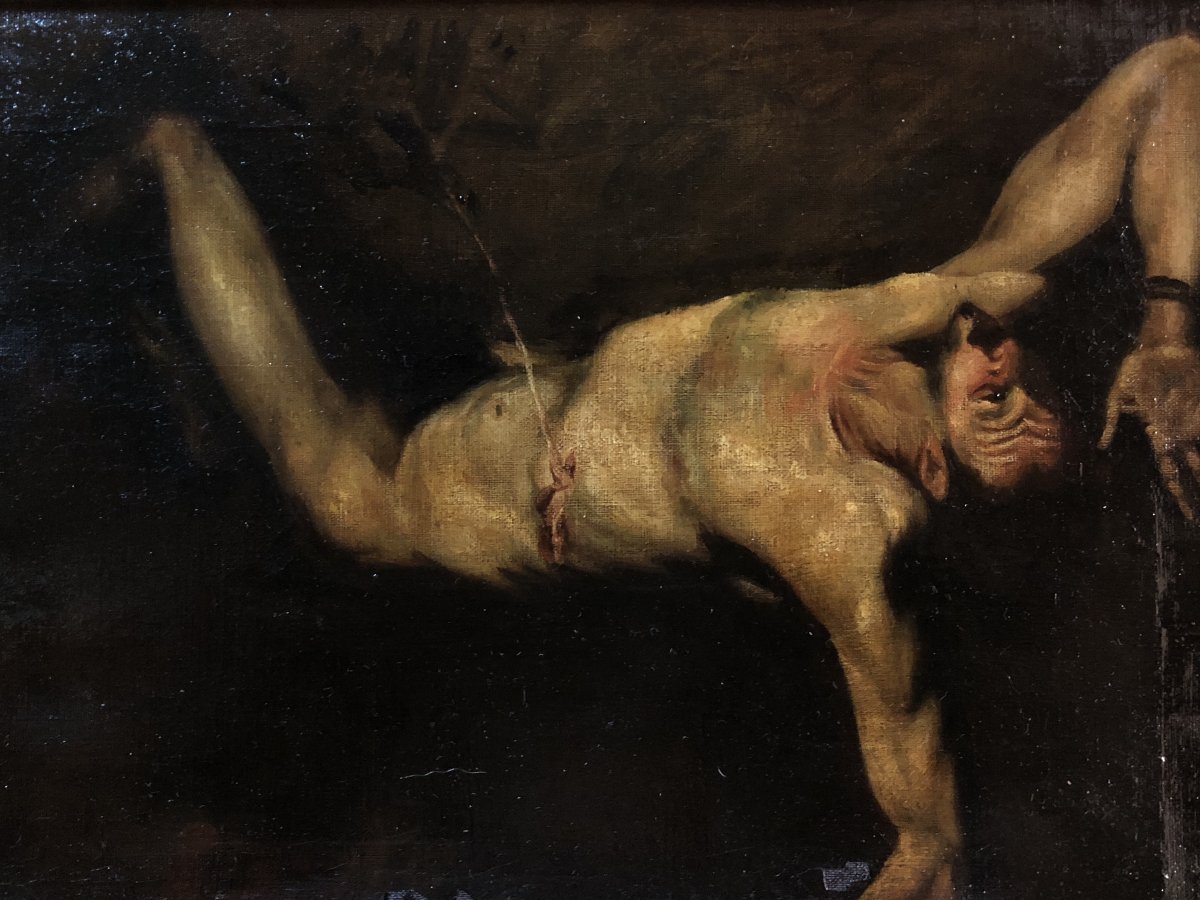 	Spanish School (xix) - Prometheus (after Joseph De Ribera)-photo-4