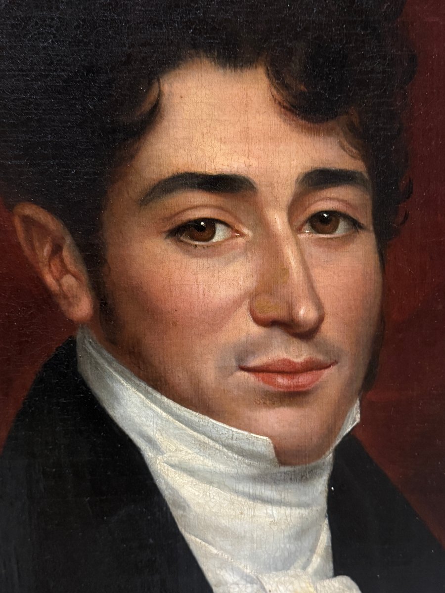 École Anglaise (c. 1810) - Portrait de Jeune Gentilhomme avec son Chien-photo-4