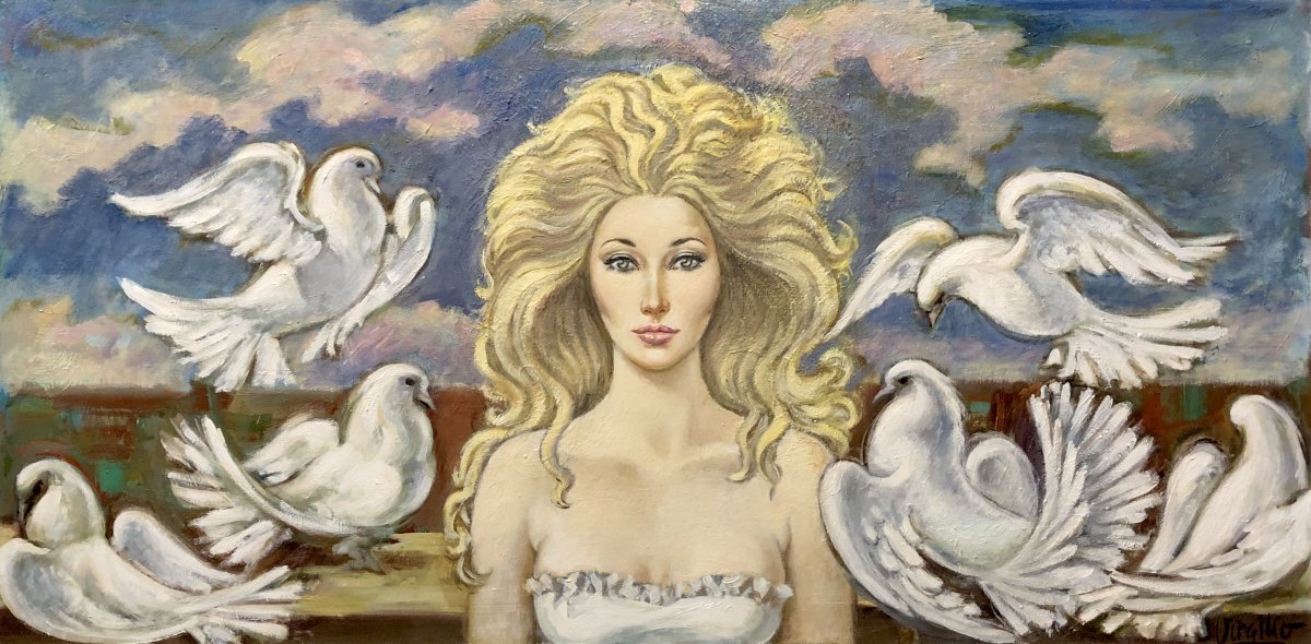 	Virgilio Galán Román (1931–2001) - The Lady With The Doves-photo-2