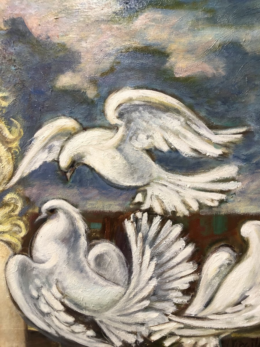 	Virgilio Galán Román (1931–2001) - The Lady With The Doves-photo-2