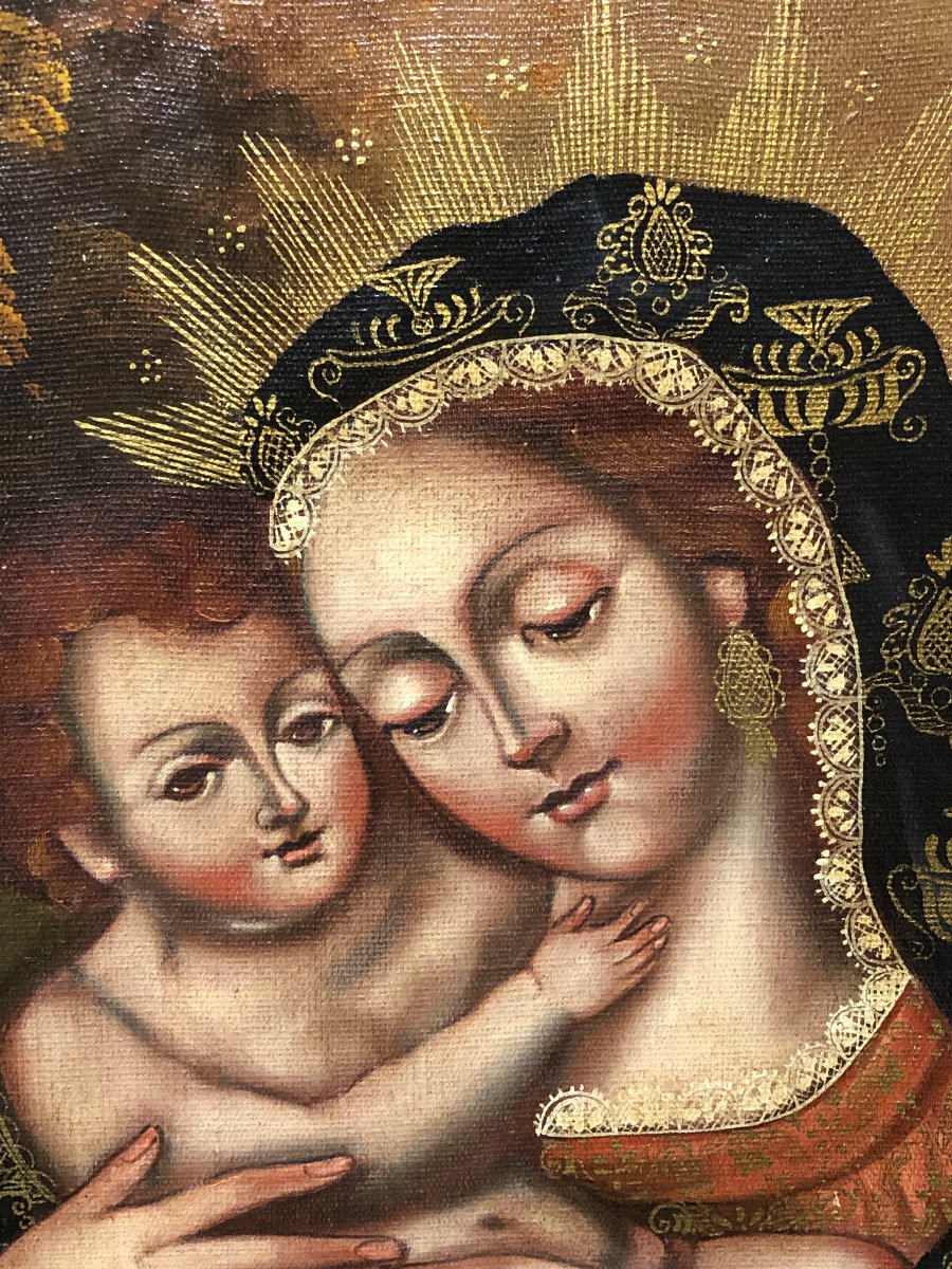 Cusco School (20th Century) - Our Lady Of The Kiss-photo-4