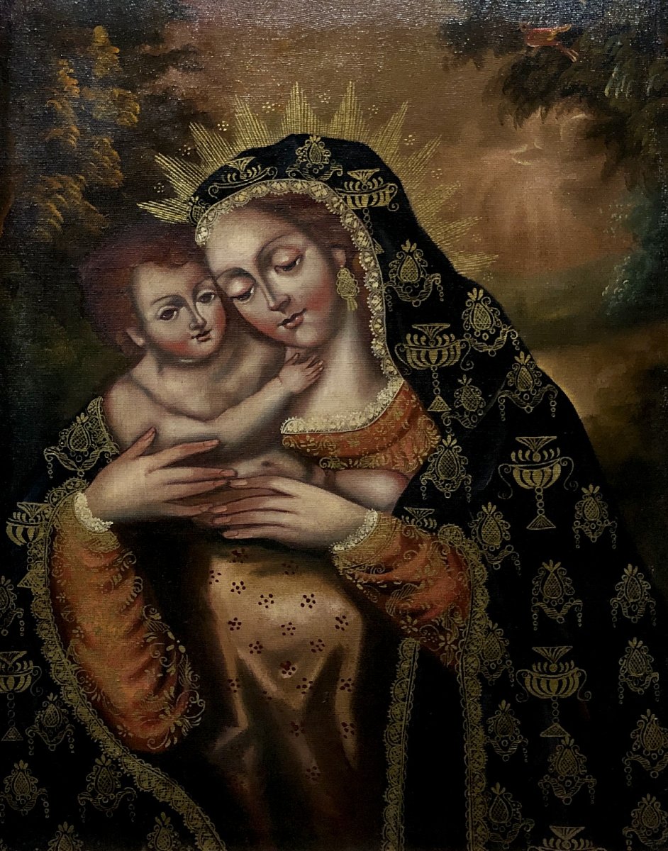 Cusco School (20th Century) - Our Lady Of The Kiss-photo-1