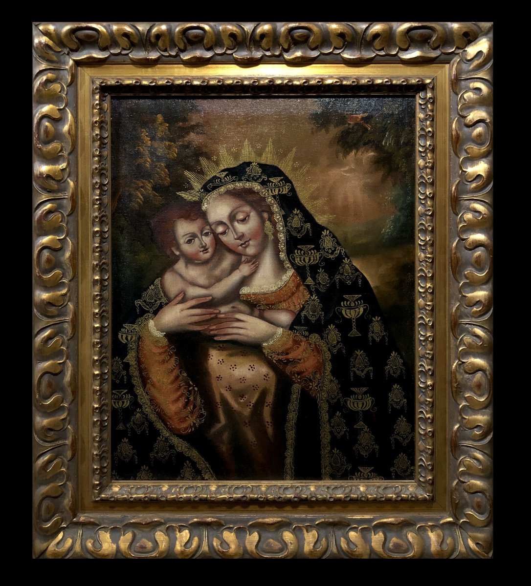 Cusco School (20th Century) - Our Lady Of The Kiss