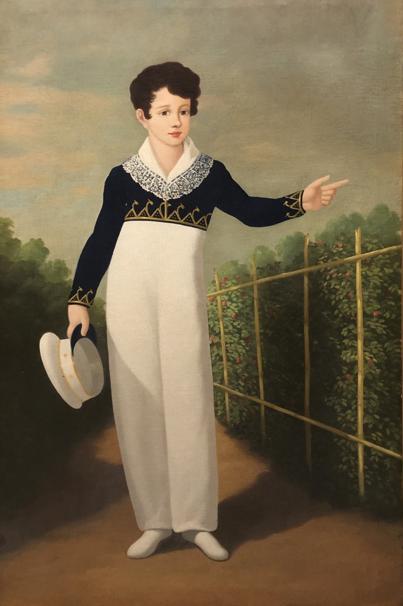 Spanish School (late 19th Century) - Mariano De San Juan And His Sister (after Agustín Esteve)-photo-2