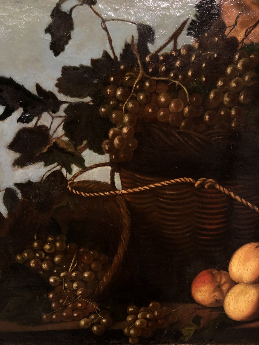 École Napolitaine (c. 1700) - Nature Morte au Melon -photo-4