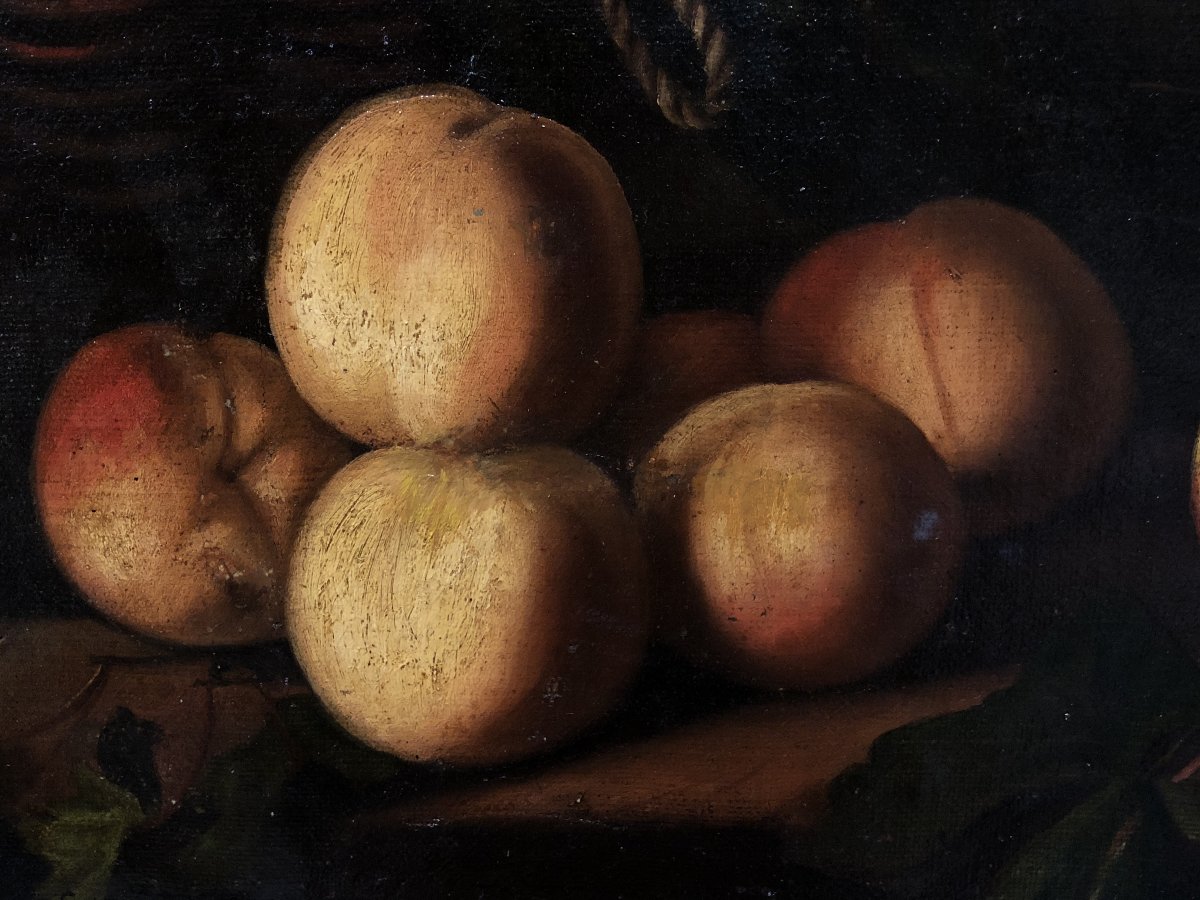 École Napolitaine (c. 1700) - Nature Morte au Melon -photo-2