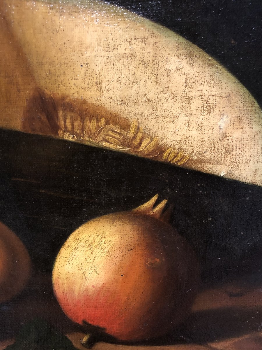 École Napolitaine (c. 1700) - Nature Morte au Melon -photo-3