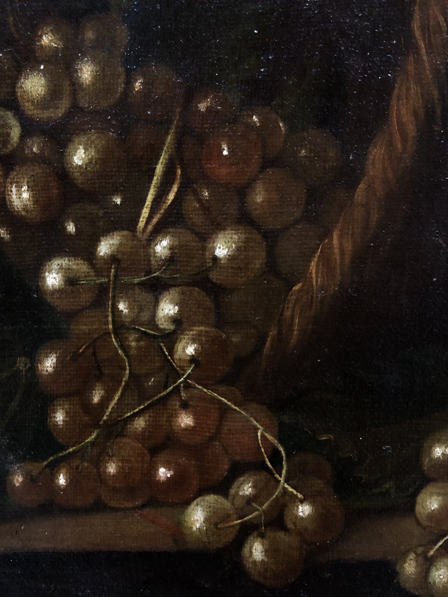 École Napolitaine (c. 1700) - Nature Morte au Melon -photo-4