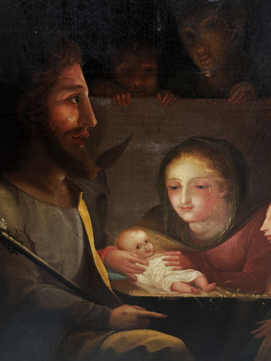 École Espagnole, près de Goya (c. 1780) - Une Version de l'Adoration des Bergers de Mengs -photo-1