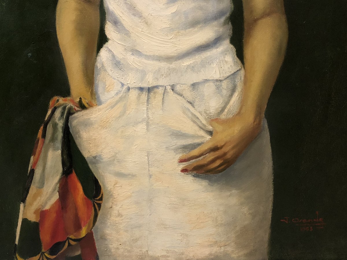 École Espagnole (1950s) - La Joueuse de Tennis-photo-1