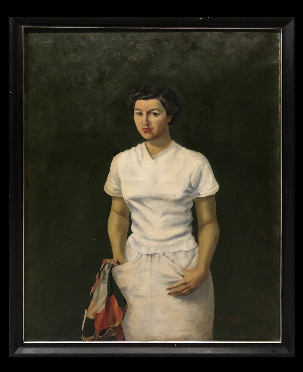 École Espagnole (1950s) - La Joueuse de Tennis