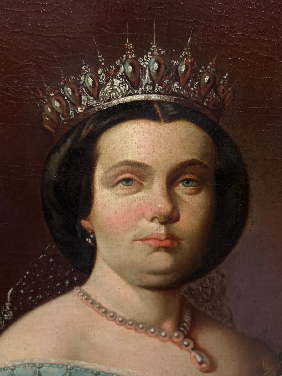 Atelier de Federico de Madrazo (1815-1894) - Portrait Monumentale Isabel II Reine d'Espagne -photo-4