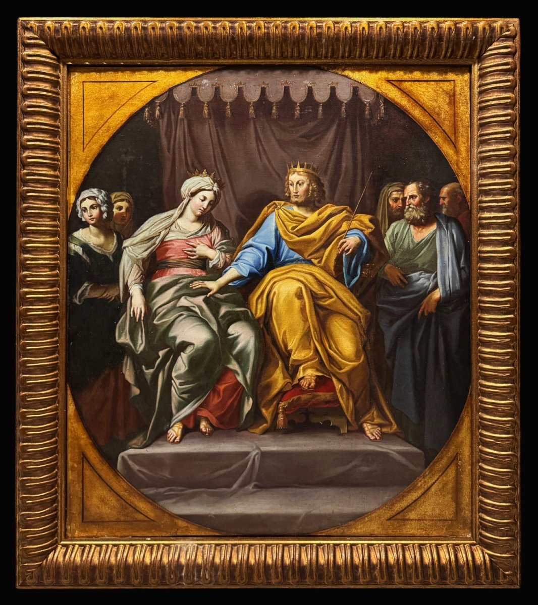 École Italienne (XVIII, D'après Le Domenichin) - Le Roi David et Bethsabée