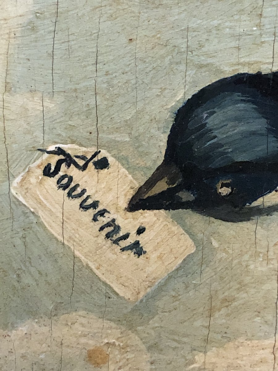 French School (c. 1900) - Souvenir / The Swallow-photo-3