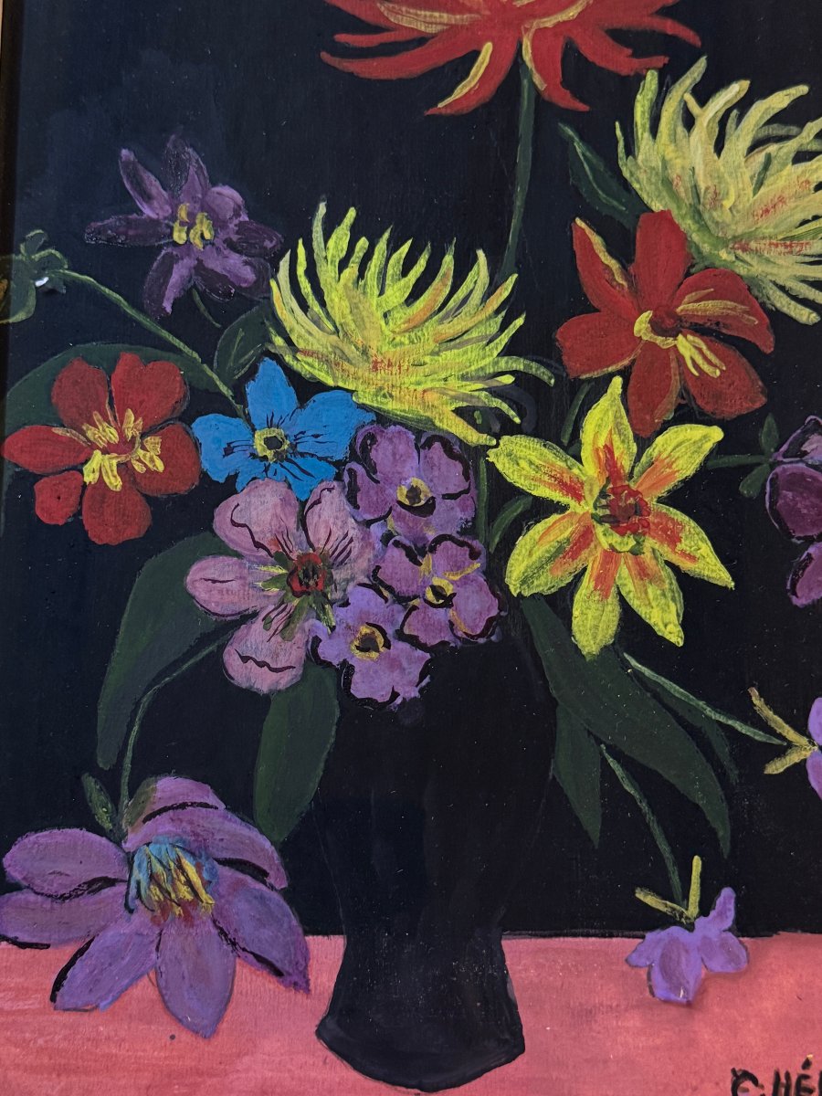 	 Claudine Herelle (c. 1960) - Psychedelic Bouquet-photo-3
