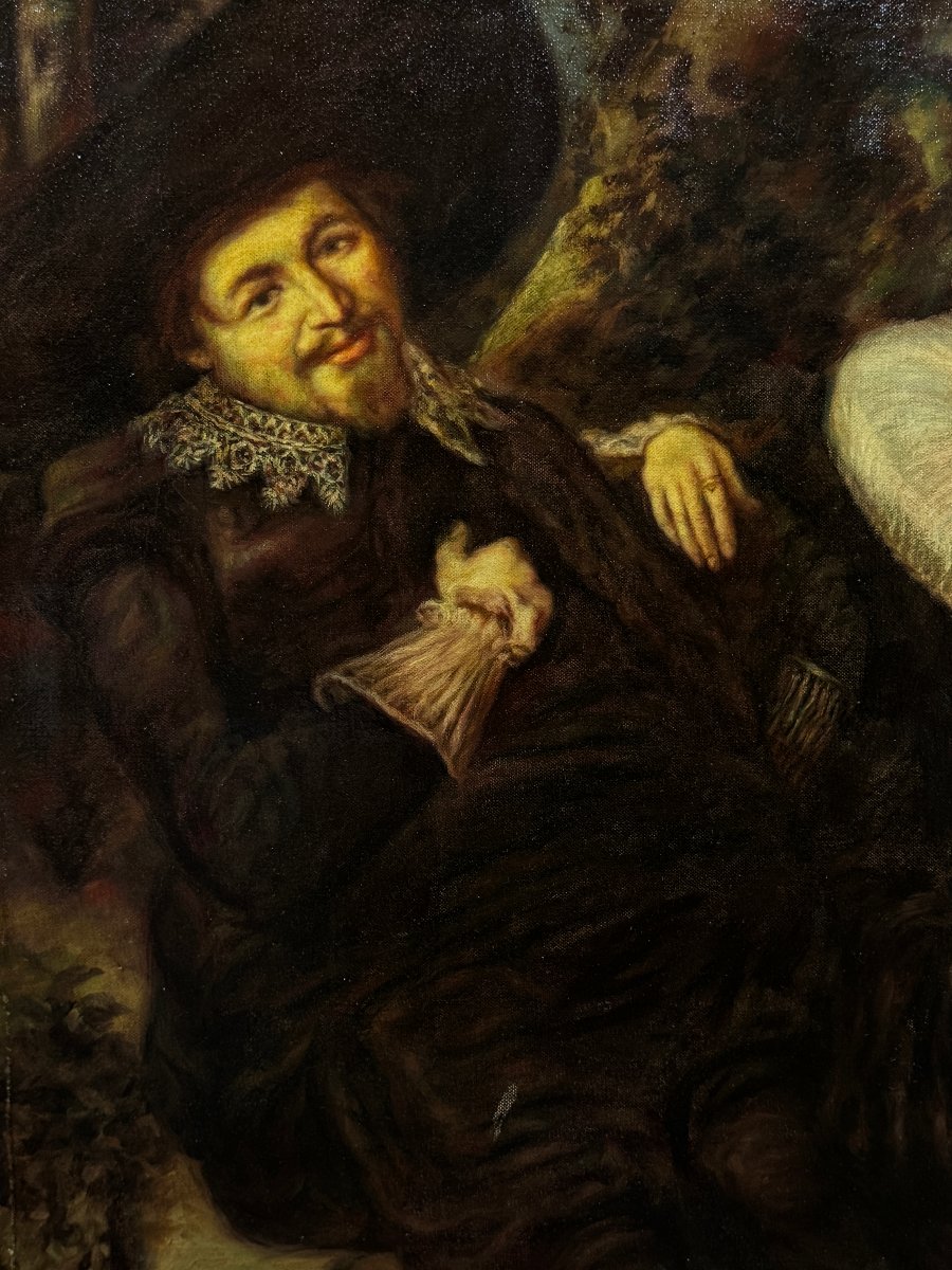 École Européenne (XXe siècle) - Portrait de mariage d'Isaac Massa et Beatrix van der Laen -photo-3