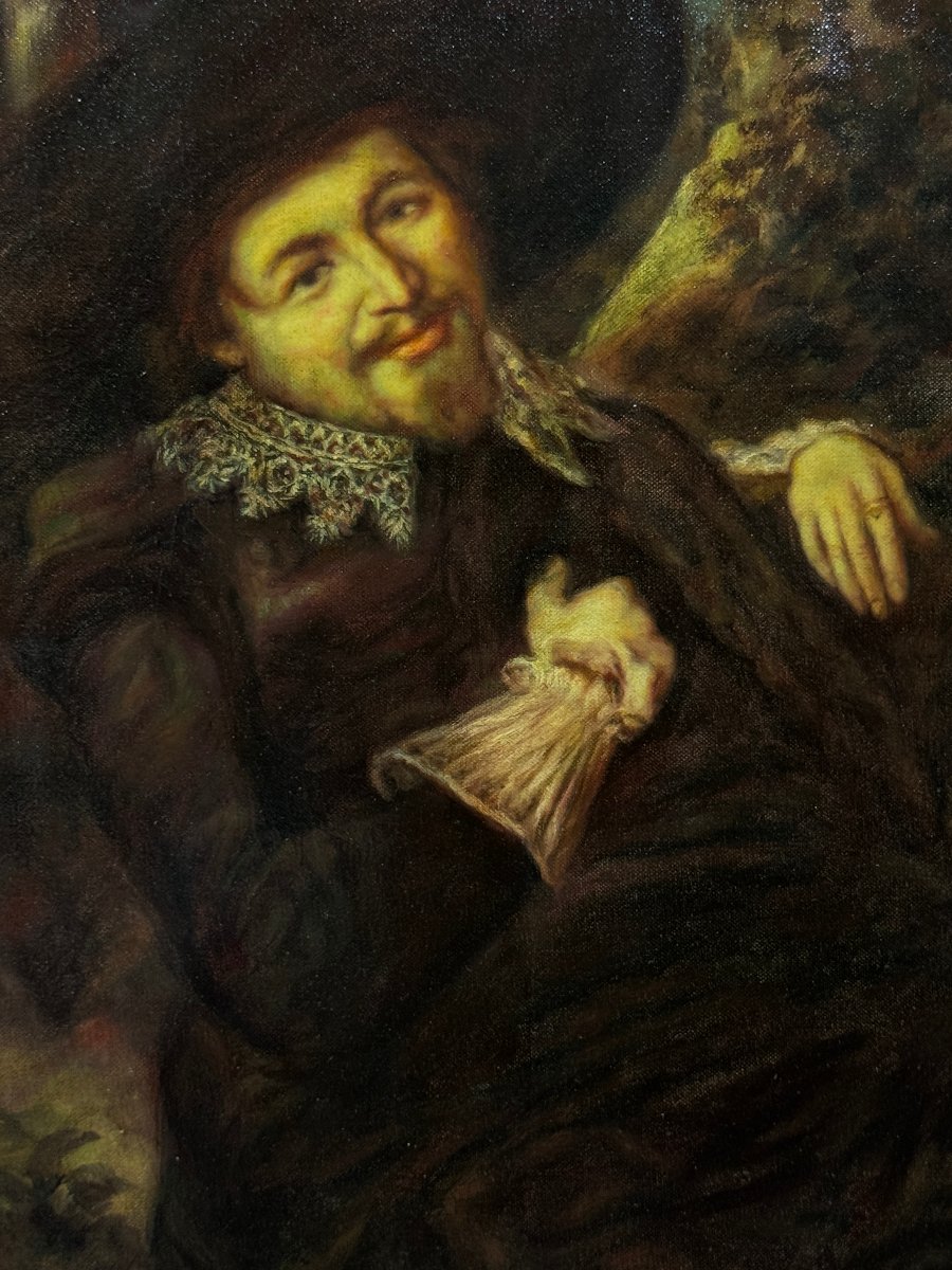 École Européenne (XXe siècle) - Portrait de mariage d'Isaac Massa et Beatrix van der Laen -photo-4