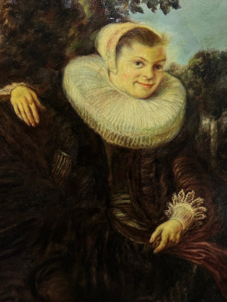 École Européenne (XXe siècle) - Portrait de mariage d'Isaac Massa et Beatrix van der Laen -photo-1