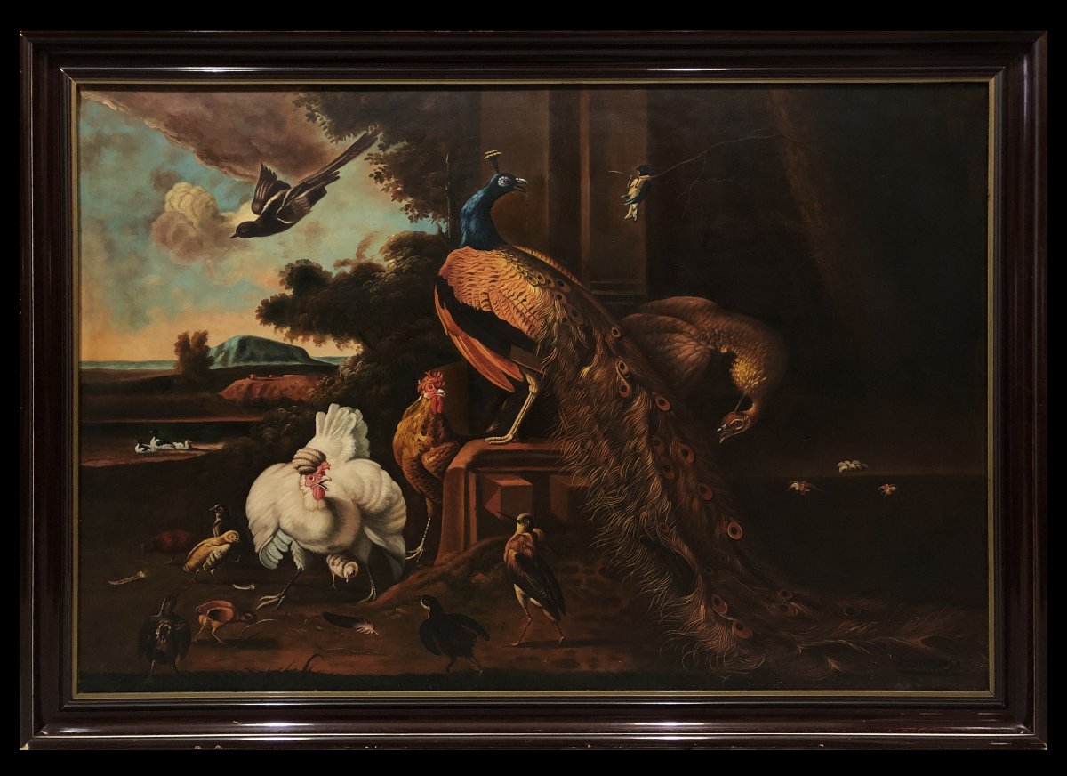 	 European School (c. 1950) - Grand Concert Of Birds (in The Style Of Melchior d'Hondecoeter)