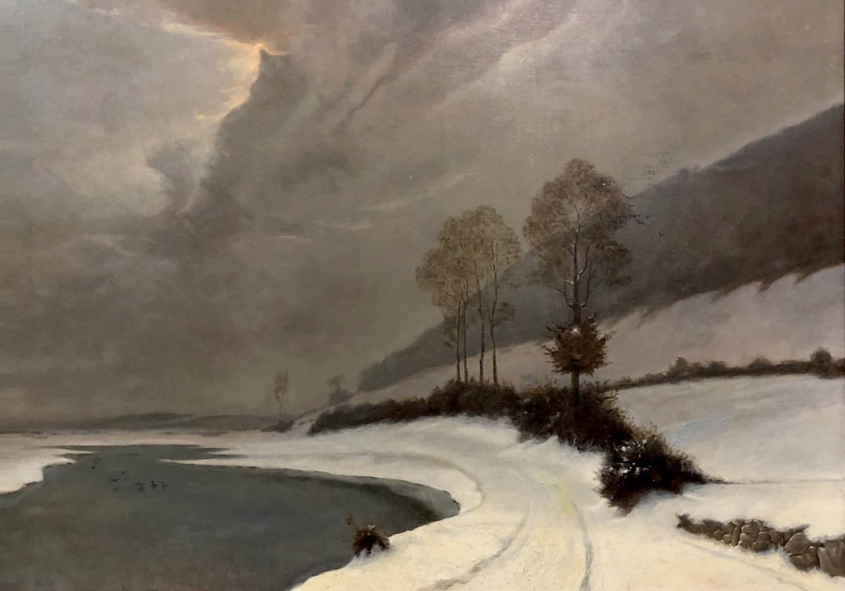 	 Alfred Chanut (1851-1918), suiveur de - Le Lac Gelé-photo-3