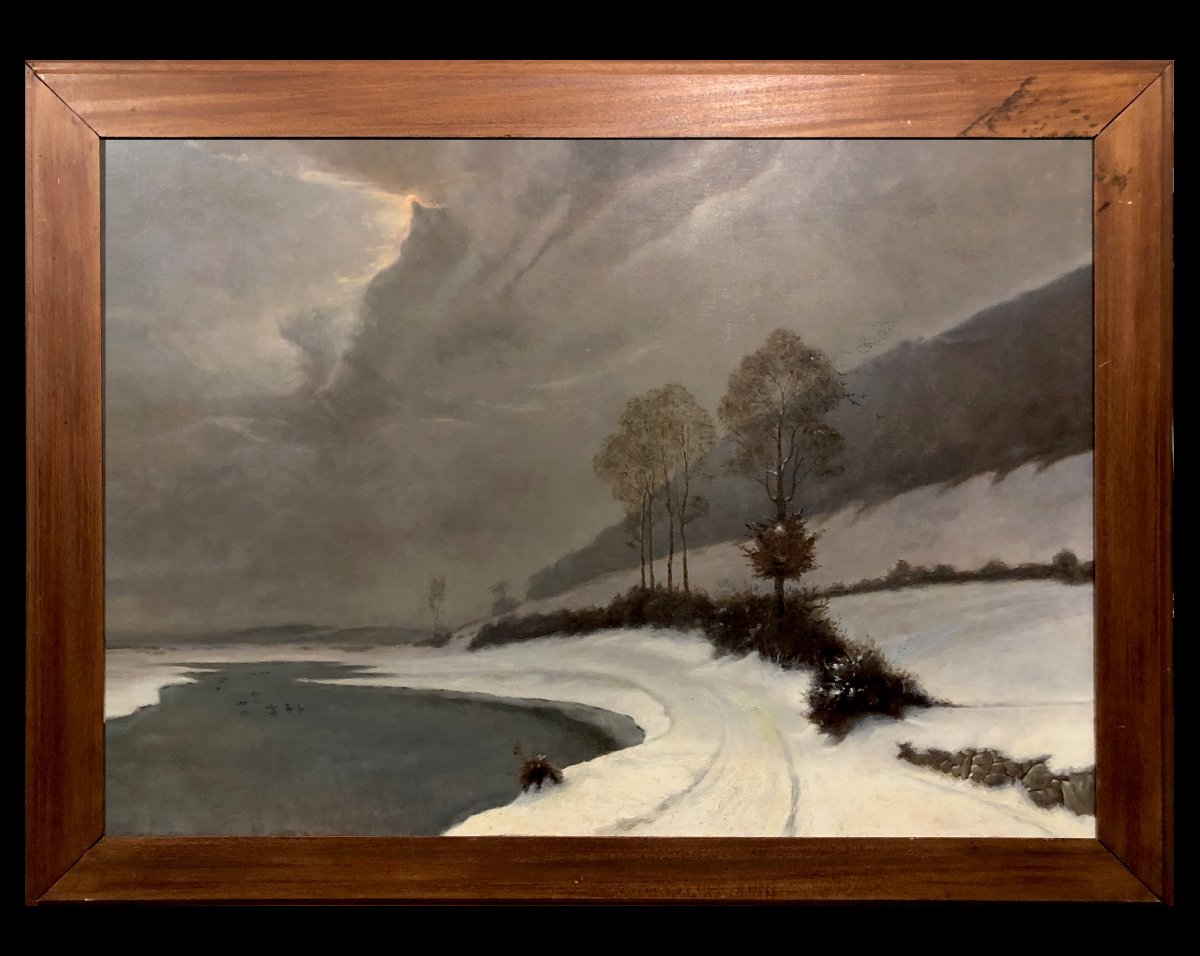 	 Alfred Chanut (1851-1918), suiveur de - Le Lac Gelé