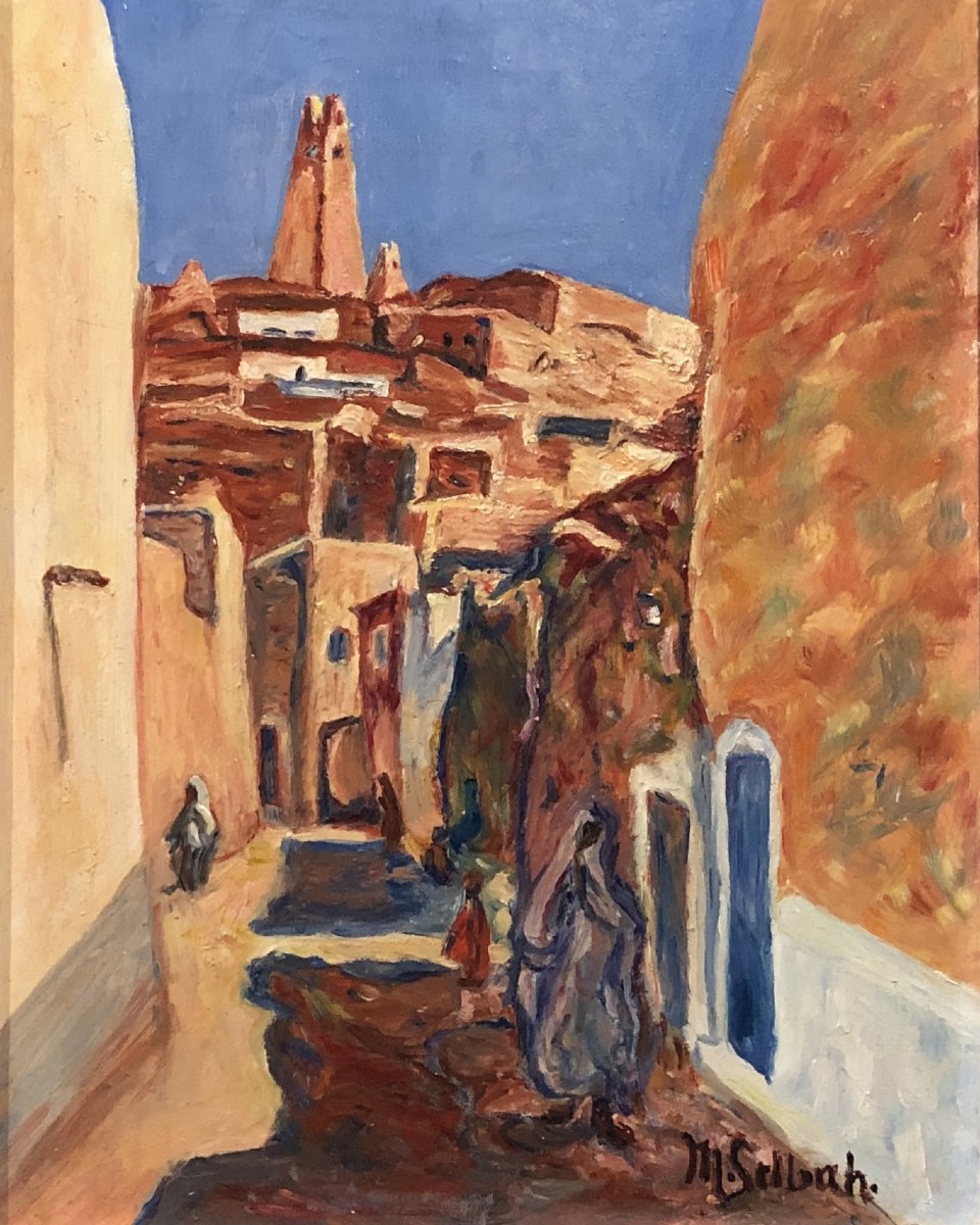 École Marocaine (c. 1950) - Le Labyrinthe de la Kasbah-photo-2