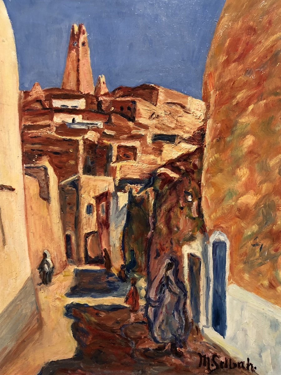 École Marocaine (c. 1950) - Le Labyrinthe de la Kasbah-photo-3