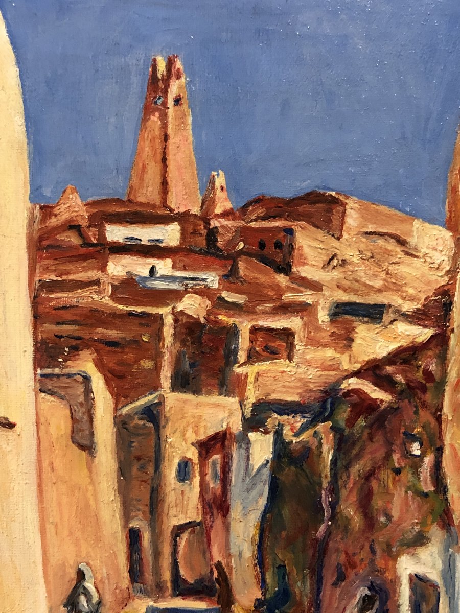 École Marocaine (c. 1950) - Le Labyrinthe de la Kasbah-photo-4