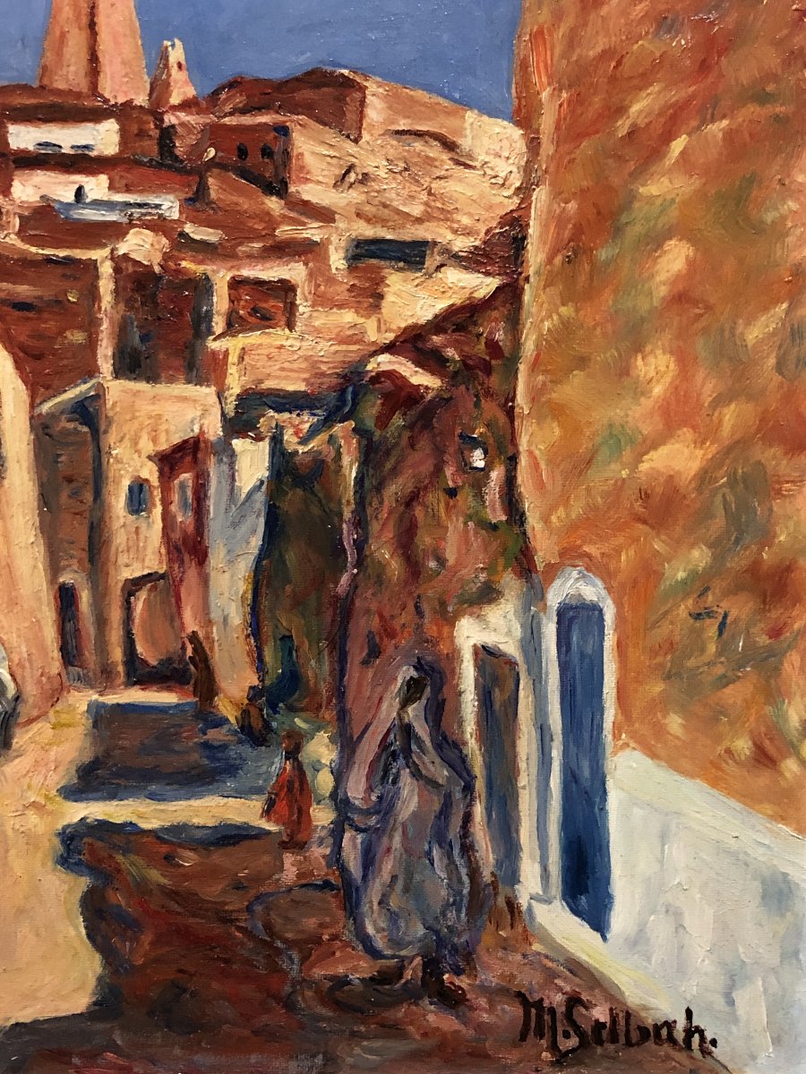 École Marocaine (c. 1950) - Le Labyrinthe de la Kasbah-photo-1