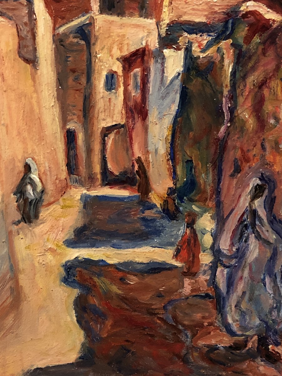 École Marocaine (c. 1950) - Le Labyrinthe de la Kasbah-photo-2