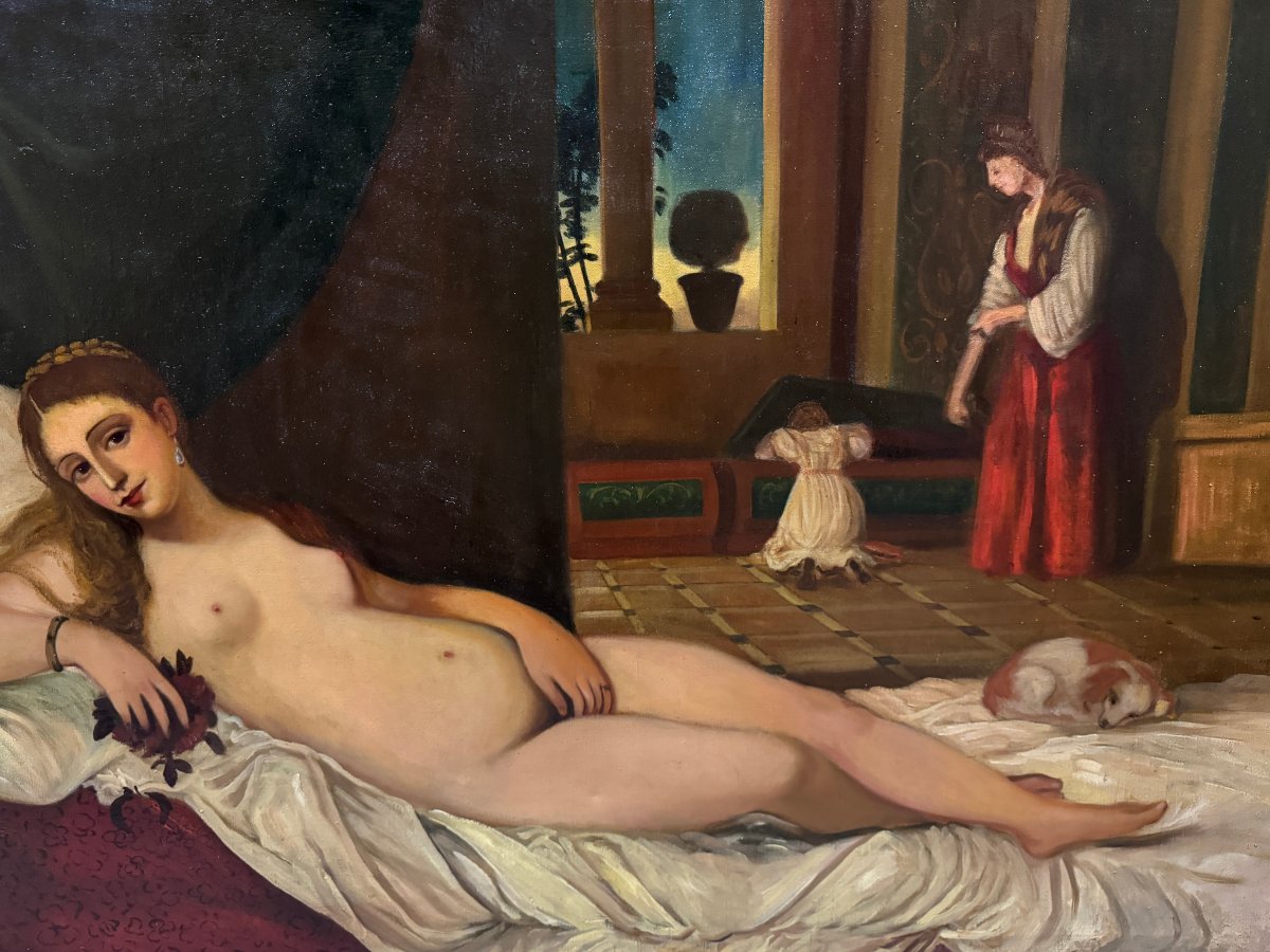 	 European School (c. 1930) - The Venus Of Urbino (after Titian) - Xl-photo-4