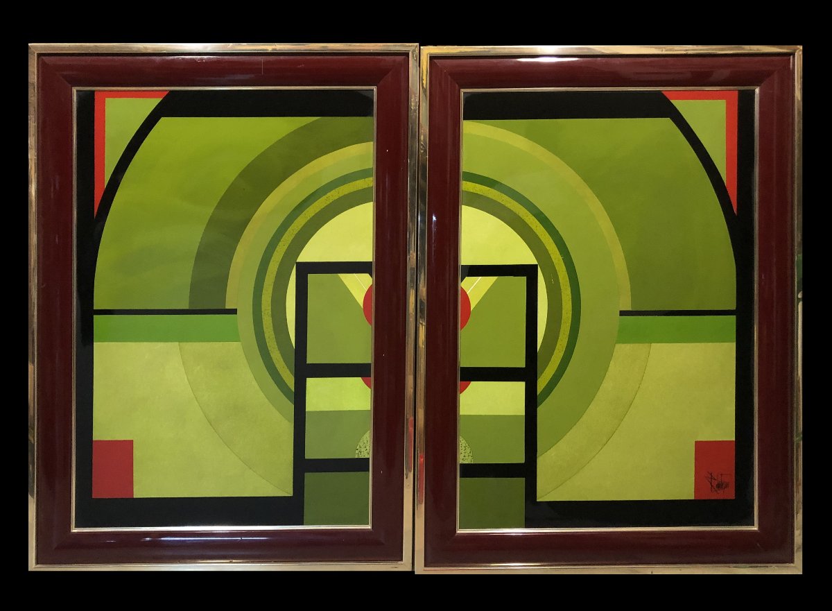 	 École Op-Art (c. 1980) - Double Fantaisie