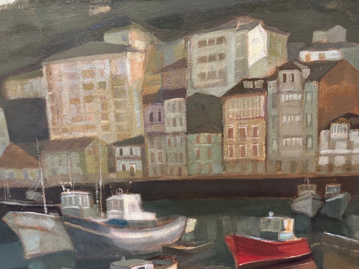 	 Luis Martínez Delgado (1933) - View Of The Port Of Ondárroa (basque Country)-photo-4