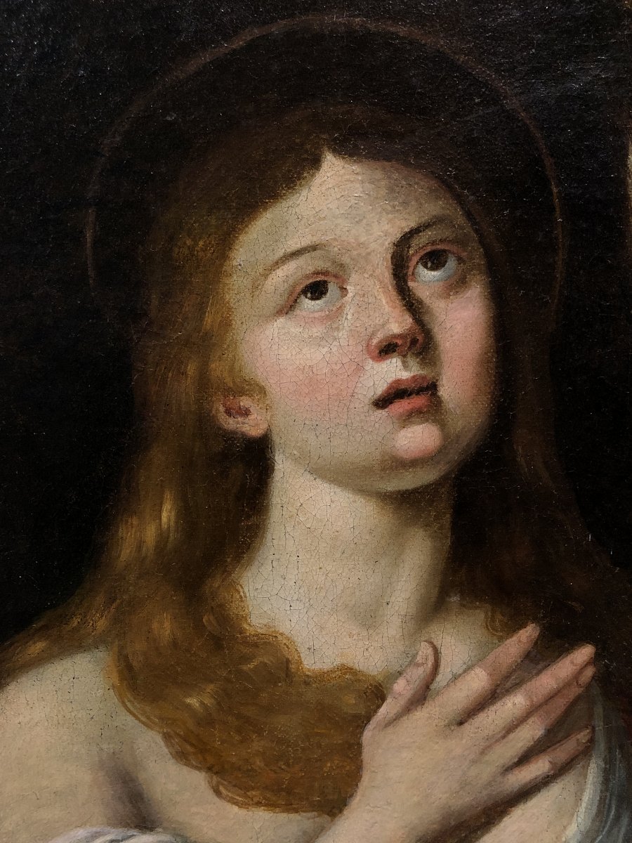 	 Flemish School (c. 1640) - The Penitent Magdalene (a Free Interpretation Of Titian's Work)-photo-3