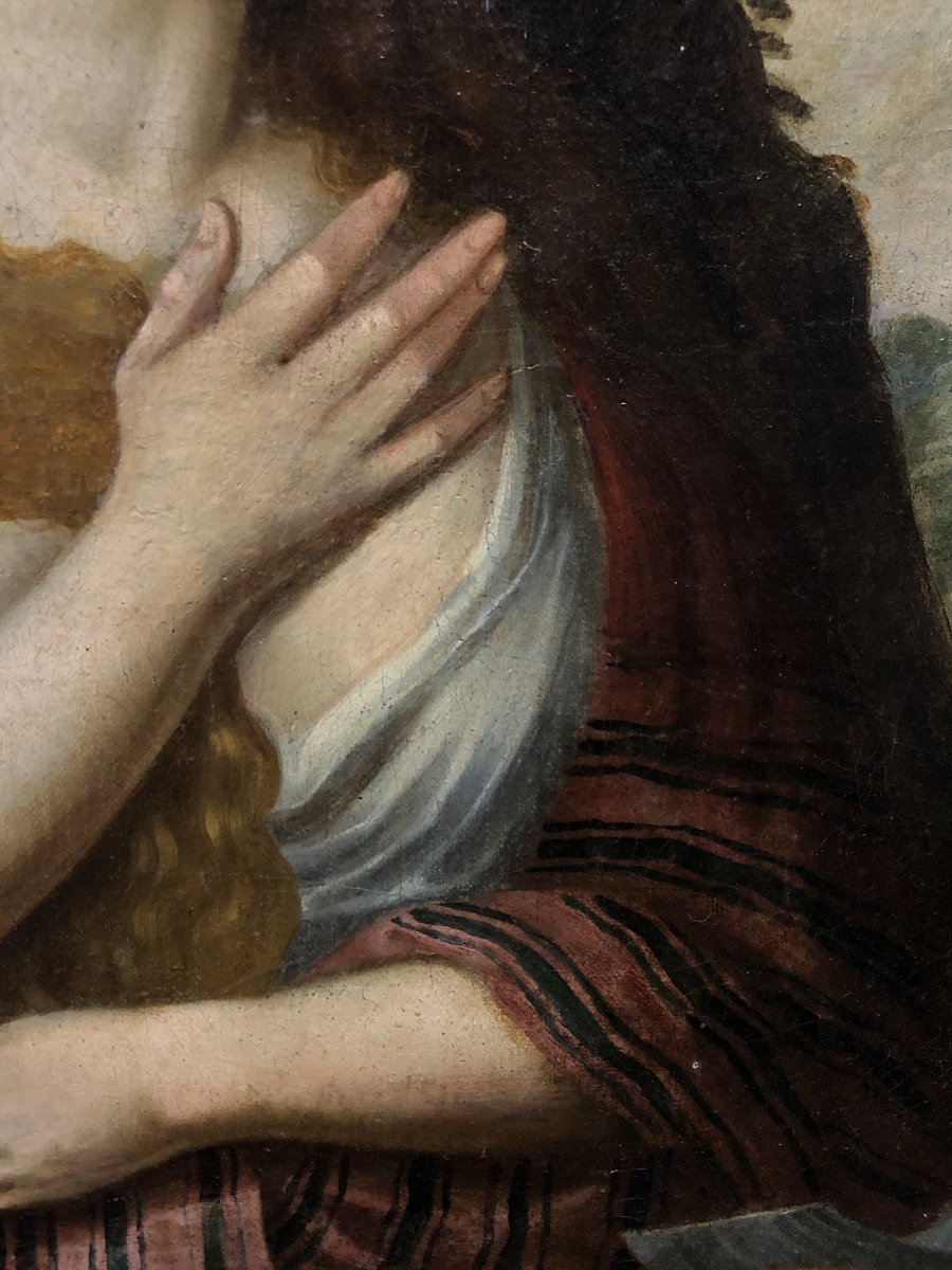 	 Flemish School (c. 1640) - The Penitent Magdalene (a Free Interpretation Of Titian's Work)-photo-3