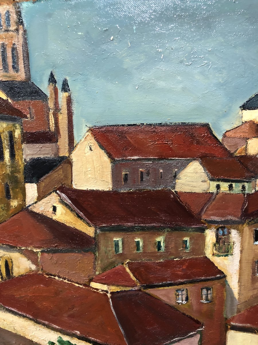  École Espagnole (1950s) - Les Toits de Ségovie-photo-4