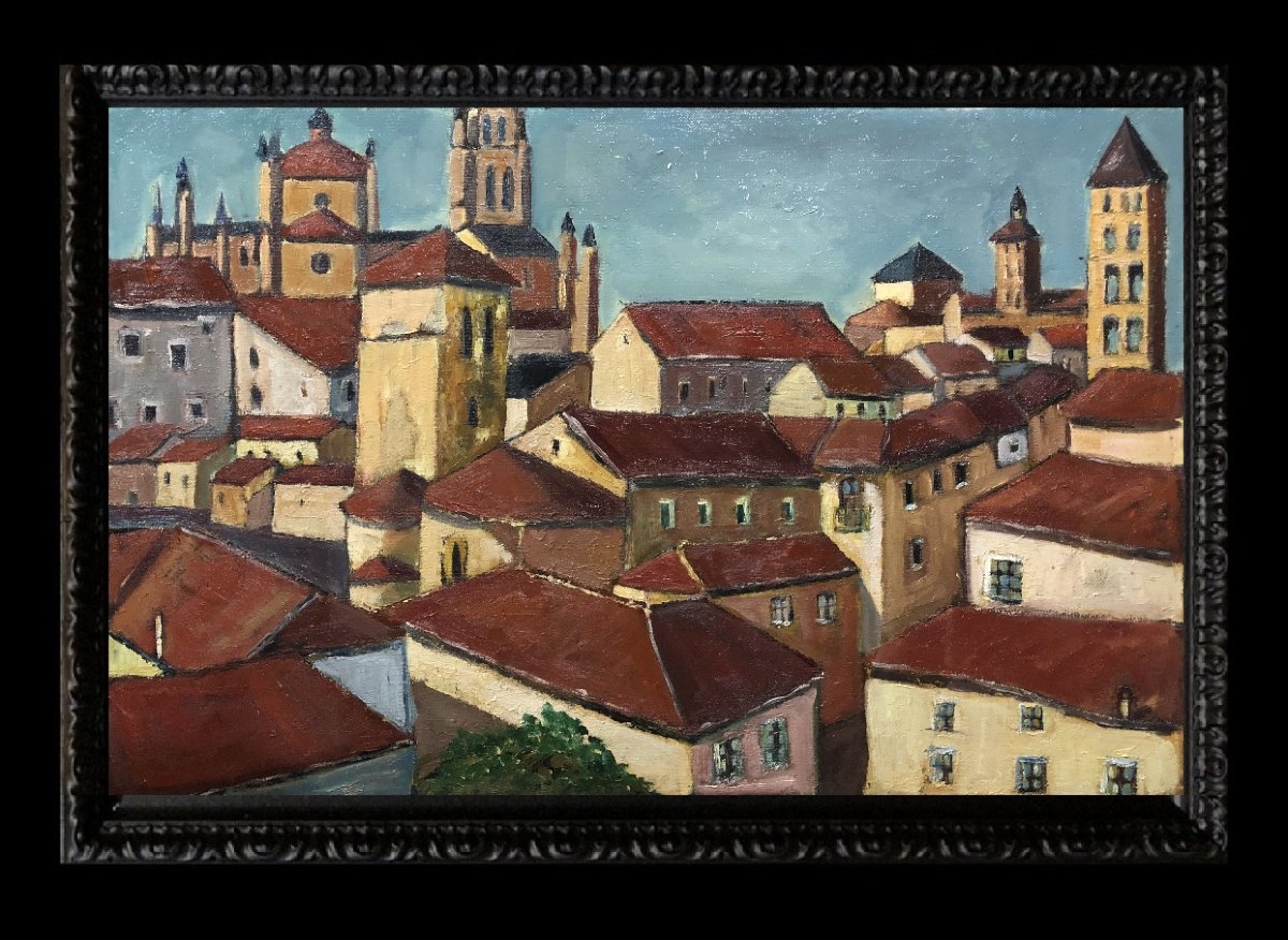  École Espagnole (1950s) - Les Toits de Ségovie