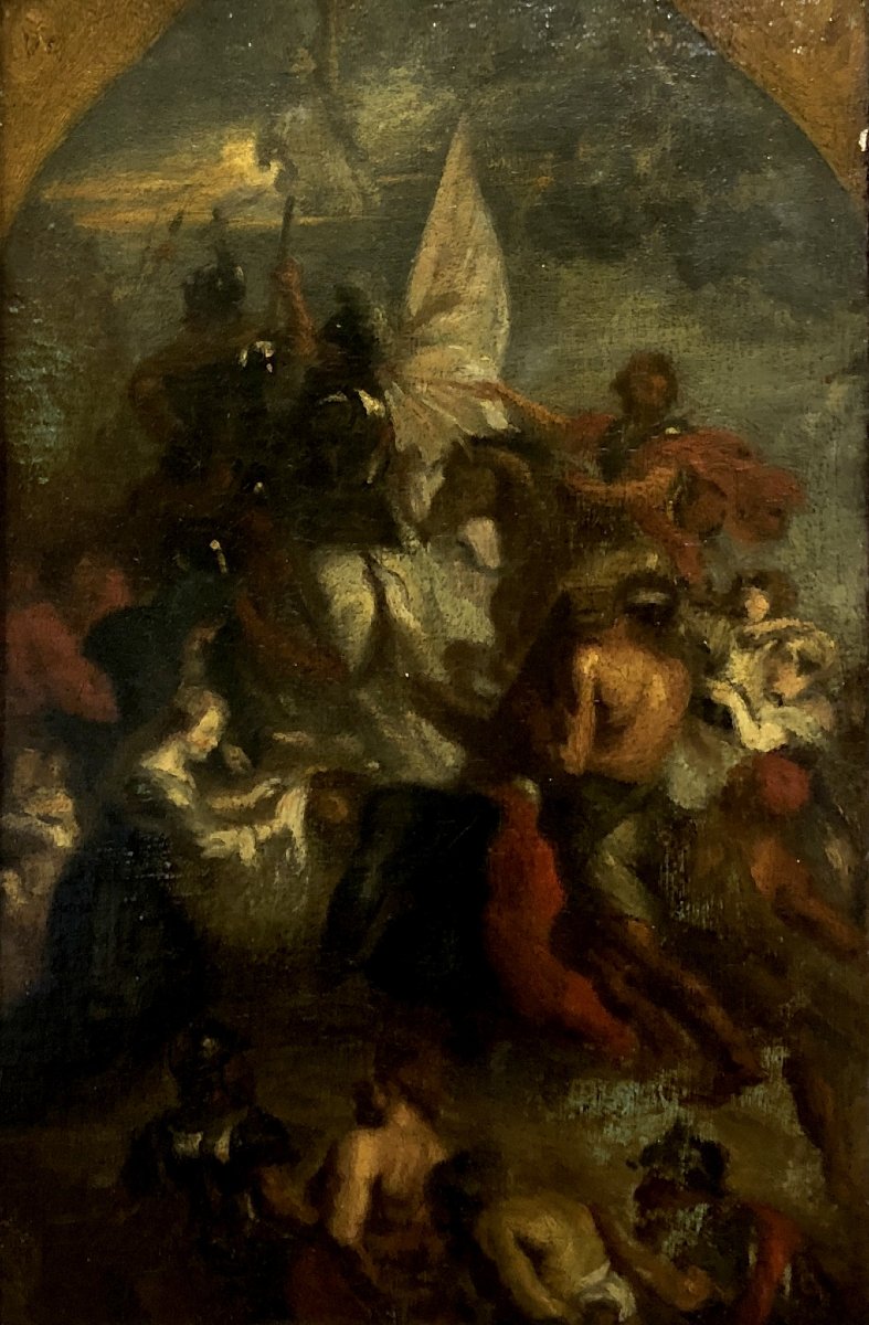 Early Flemish School (17th–18th Centuries) - Sketch On Panel-photo-2